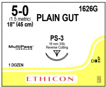 SUTURE ETHICON PLAIN GUT 5/0 (1626G)   BOX/12