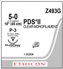 SUTURE ETHICON PDS 5/0 UNDYED (Z493G)    BOX12
