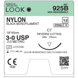 SUTURE NYLON LOOK 3/0 24MM (X925B)            BOX/12