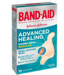 BANDAID ADVANCED WOUND HEAL REG  BOX/10