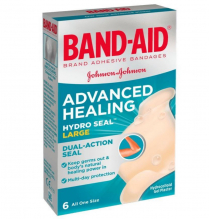 BANDAID ADVANCED WOUND HEAL LARGE BOX/6