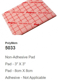 POLYMEM N/ADH DRESSING 8X8CM (5033)  BOX/15