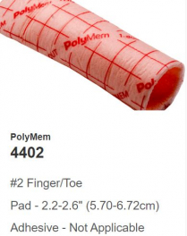 POLYMEM FINGER /TOE DRESSING SIZE 2 #4402 BOX/6