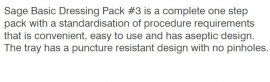 BASIC DRESSING PACK #3 (11001003)      CTN/220