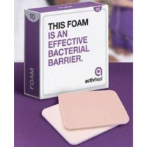 KIS FOAM DRESSING ADH BORDER 10X10CM (100100WL) BX10