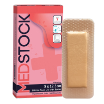 MEDSTOCK SILICONE FOAM LITE BORDER 5X12.5CM BX/10