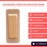 MEDSTOCK SILICONE FOAM LITE BORDER 5X12.5CM BX/10