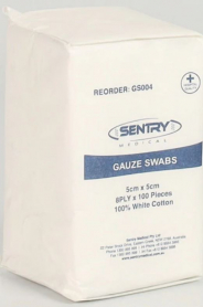 GAUZE SWAB NON STERILE 5X5CM (GS004) PACK/100