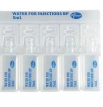 WATER FOR INJECTION 5ML POLYAMP         BOX/50