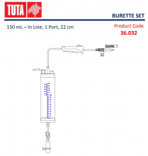 TUTA BURETTE SET IN-LINE 150ML (011-C7014) EA
