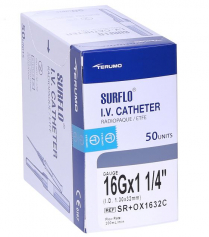 SURFLO IV CATHETER 16GX1.25 (OX1632)    BOX/50