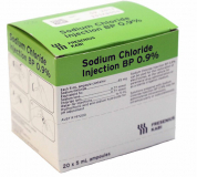 SODIUM CHLORIDE KABI 0.9% 5ML AMPS (B315993) BOX/20