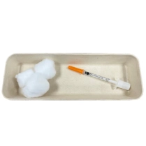 INJECTION TRAY COMPOSTABLE WHITE (BIOINJ500) PACK/125