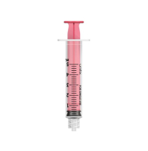 SYRINGE 5ML LUER LOCK RED PLUNGER (UX5LR) BOX/100