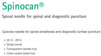 NEEDLE SPINAL SPINOCAN 22GX3.5 (4507908) BOX/25