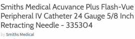 CATHETER SUPERCATH 5 SAFETY 24GX19MM (SP125-24-19T) BX50