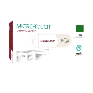  GLOVE LATEX N/ST DERMACLEAN SML P/F (4572) BOX/100