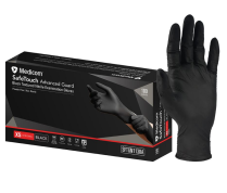 GLOVE SAFETOUCH BLACK NITRILE XSML (1138A) BX100