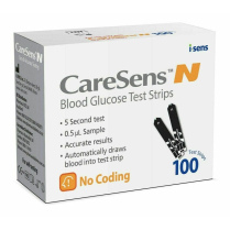 BLOOD GLUCOSE CARESENS N TEST STRIPS 50X2