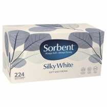 FACIAL TISSUES 2 PLY 250S SORBENT WHITE (2342013) CTN/24