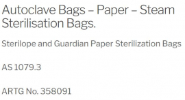 BAG PAPER A/CLAVE STERILOPE #4 (500064) PACK/50