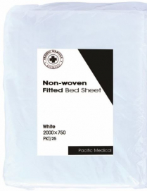 FITTED BED SHEET WHITE 200X75CM (SCPN205) CTN/100