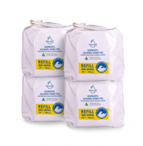 PLASTIC FREE ISOPROPYL 70% ALCOHOL WIPE REFILL PKT400