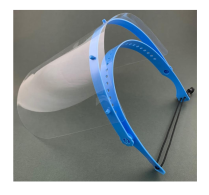 FACE SHIELD RE-USABLE BLUE HEAD BAND ONLY EA