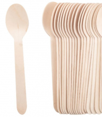 WOODEN SPOON DISPOSABLE COMPOSTABLE (WDS) BX1000