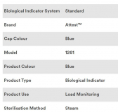 ATTEST BIOLOGICAL INDICATOR (1261)        BOX/100