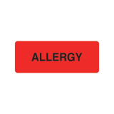 LABEL ALLERGY RADIANT RED (M0034) 12X32MM 500 NS EACH