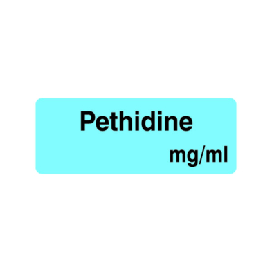 12X32MM PETHIDINE MG/ML LABEL (R20)