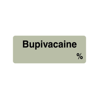 12X32MM BUPIVACAINE % LABEL (R28)