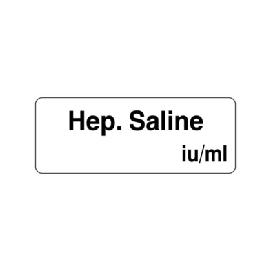 12X32MM HEP. SALINE IU/ML LABEL (R61A)