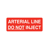 ARTERIAL LINE DO NOT INJECT LABEL (JG0487)     BOX/500