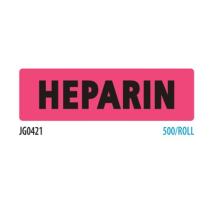 HEPARIN JUMBO LABEL (JG0421)                         BOX/500