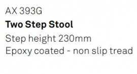 STOOL TWO STEP EPOXY BLACK (AX393BLACK)    EACH