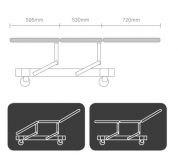 COUCH EXAM FULL ELECTRIC ACERO GREY 3 SECTION (AX46103SECT)