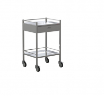 TROLLEY FULL S/STEEL 1-DRAWER 60X49CM (AX057) EA