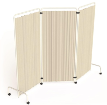 THREE BAY FOLD SCREEN MOBILE BEIGE (KH514B)   EACH