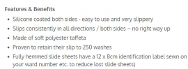 SLIPPERY SALLY SLIDE SHEET 2X1.5M (MTSLIP2) EA