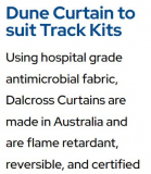 CURTAIN TO SUIT HOSP. TRACK 4M DUNE (1368D)  EACH