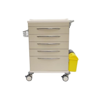 MEDICAL CART 5 X DRAWER MEDICINE TROLLEY (MEDT)