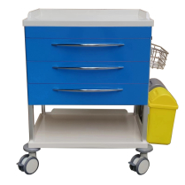 TREATMENT TROLLEY BLUE 3 DRAWER 68X48X90CM (TTR03)