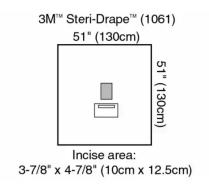 DRAPE OPHTHALMIC INCISE 130X130CM (1061)     EACH
