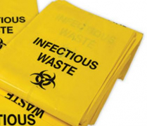 BAG INFECTIOUS WASTE YELLOW 290X290X720MM PK50