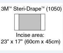 STERI-DRAPE INCISE 60X45CM (1050)  BOX10