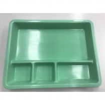 DRESSING TRAY 4 COMPARTMENT 205X270 GREEN