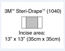STERI-DRAPE INCISE 35X35CM (1040)        BOX10