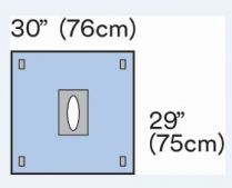 STERI-DRAPE ADHESIVE APERTURE 75X75CM (9029) CTN160